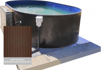 Бассейн морозоустойчивый овальный ЛАГУНА 6.0х4.0х1.25м вкапываемый 60040001 - шоколад (скиммер, форсунка) 