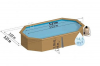 Овальный деревянный бассейн 551x351x119 см CANELLE GRE 790087